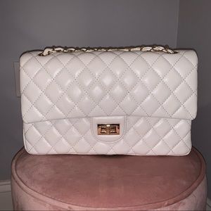 Designer Inspired Shoulder Bag - Jumbo White